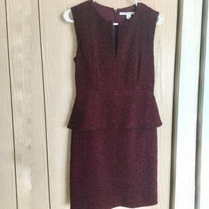 Diane von Furstenberg Macramé sheath dress EUC